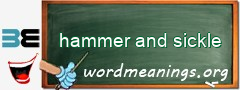 WordMeaning blackboard for hammer and sickle